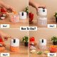 Mini Electric Food Chopper 250ml with 3 Sharp Blades ,USB Rechargeable Garlic & Vegetable Chopper  