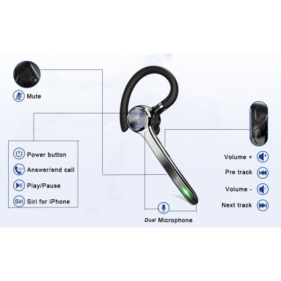 G7 In-Ear Wireless Business Car Bluetooth Headset Single Ear Microphone