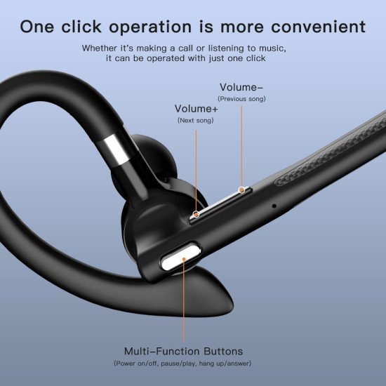 YYK-526 Business Earhook Hands-free Earphones ENC Noise Cancelling  