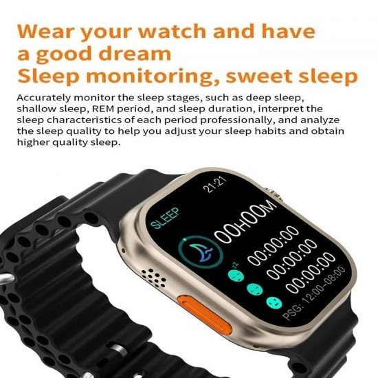 Large 2.19 inch Display Watch 9 Ultra 49mm Unisex Smart Watch Series 8 Sport NFC Bluetooth Call Waterproof for Blood Oxygen & Blood Pressure, Steps, Calories, Distance (Pack of 1) Large 2.19 inch Display Watch 9 Ultra 49mm Unisex Smart Watch Series 8 Sport NFC Bluetooth Call Waterproof for Blood Oxygen & Blood Pressure, Steps, Calories, Distance (Pack of 1)