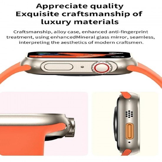 Large 2.19 inch Display Watch 9 Ultra 49mm Unisex Smart Watch Series 8 Sport NFC Bluetooth Call Waterproof for Blood Oxygen & Blood Pressure, Steps, Calories, Distance (Pack of 1) Large 2.19 inch Display Watch 9 Ultra 49mm Unisex Smart Watch Series 8 Sport NFC Bluetooth Call Waterproof for Blood Oxygen & Blood Pressure, Steps, Calories, Distance (Pack of 1)