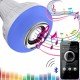 Wireless LED Light Bulb Speaker, Smart Bluetooth Music with Remote Control  