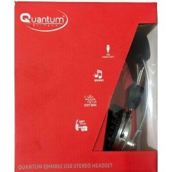 QUANTUM QHM 862 Wired Headset  (Black, On the Ear)