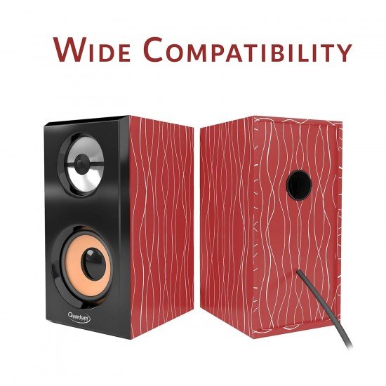Quantum QHM630 Portable Laptop/Desktop USB Powered Multimedia Wooden Speaker with AUX Input (Color May Vary) Quantum QHM630 Portable Laptop/Desktop USB Powered Multimedia Wooden Speaker with AUX Input (Color May Vary)