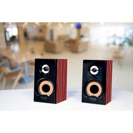 Quantum QHM630 Portable Laptop/Desktop USB Powered Multimedia Wooden Speaker with AUX Input (Color May Vary) Quantum QHM630 Portable Laptop/Desktop USB Powered Multimedia Wooden Speaker with AUX Input (Color May Vary)