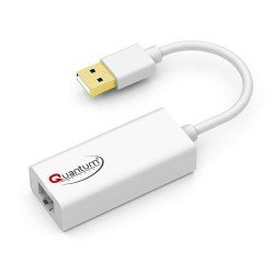 Quantum QHM8106 USB to RJ45 Ethernet LAN Adapter (White)