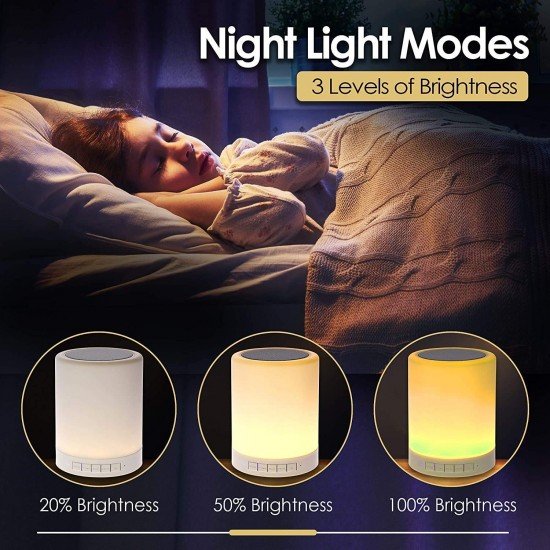 LED Touch Lamp Bluetooth Speaker, Wireless HiFi Speaker Light, USB Rechargeable Portable with TWS LED Touch Lamp Bluetooth Speaker, Wireless HiFi Speaker Light, USB Rechargeable Portable with TWS