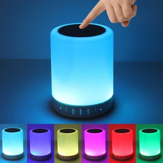 LED Touch Lamp Bluetooth Speaker, Wireless HiFi Speaker Light, USB Rechargeable Portable with TWS LED Touch Lamp Bluetooth Speaker, Wireless HiFi Speaker Light, USB Rechargeable Portable with TWS