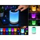 Mini Bluetooth Speaker Wireless with LED Light, Dimmable LED Night Light, 6 Color Modes, Type-C Charging