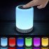 Mini Bluetooth Speaker Wireless with LED Light, Dimmable LED Night Light, 6 Color Modes, Type-C Charging