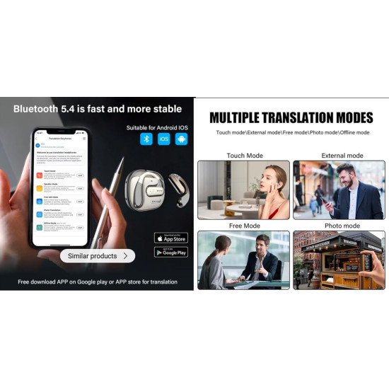 Shailron S10 DEARS AI Translator Earbuds 144 Language Translator Device Shailron S10 DEARS AI Translator Earbuds 144 Language Translator Device