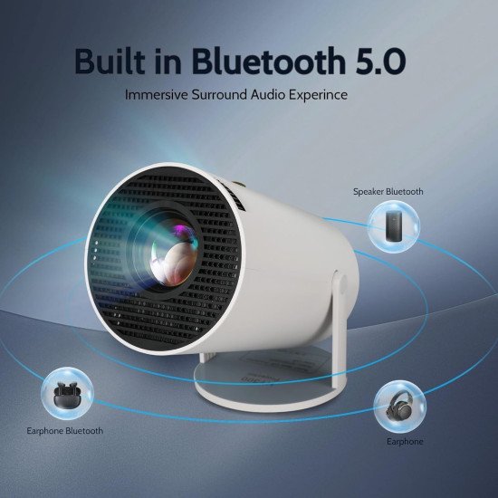 Smart Projector with Android 11 HD Projector 1080P 4K WiFi6 BT Home Theater Video Projector 