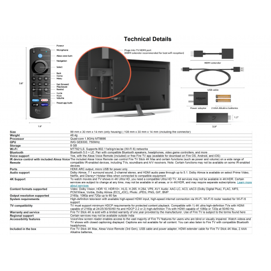 Fire TV Stick 4K Max streaming device, Wi-Fi 6, Alexa Voice Remote Fire TV Stick 4K Max streaming device, Wi-Fi 6, Alexa Voice Remote