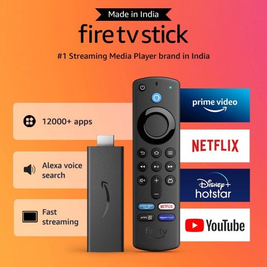 Fire TV Stick with Alexa Voice Remote (Fire TV Stick – 3rd Generation)