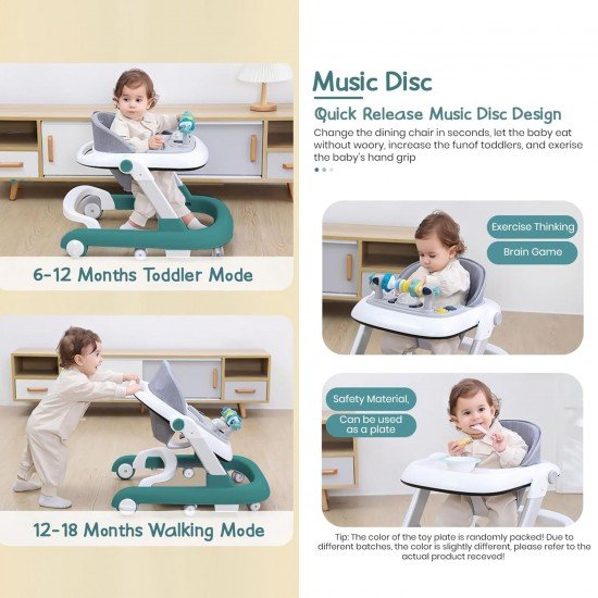 Baby Walker 2-in-1 for 6-18 Months Girsl and Boys, Infant & Baby Activity Walker, Adjustable Height, Musical Tray (Color May Vary) Baby Walker 2-in-1 for 6-18 Months Girsl and Boys, Infant & Baby Activity Walker, Adjustable Height, Musical Tray (Color May Vary)