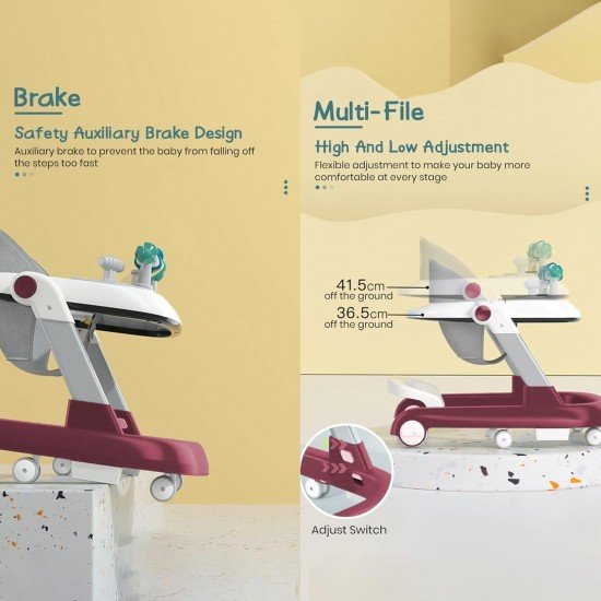 Baby Walker 2-in-1 for 6-18 Months Girsl and Boys, Infant & Baby Activity Walker, Adjustable Height, Musical Tray (Color May Vary) Baby Walker 2-in-1 for 6-18 Months Girsl and Boys, Infant & Baby Activity Walker, Adjustable Height, Musical Tray (Color May Vary)