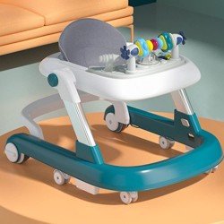 Baby Walker 2-in-1 for 6-18 Months Girsl and Boys, Infant & Baby Activity Walker, Adjustable Height, Musical Tray (Color May Vary)