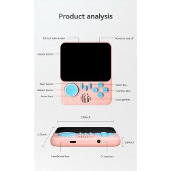  G7 Retro Handheld Gaming Console for Kids & Adults | 666-in-1 Built-in Classic Video Games | Rechargeable Portable Game Player  