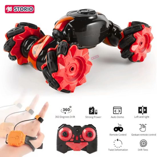 Storio Hand Gesture Sensor RC Stunt Car 4x4WD (Color May Vary)