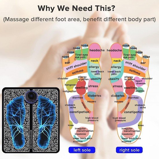 Mini Massage Machine mini massager portable rechargeable full body massager for pain relief with 8 Mode Ems neck cervical massager (FOOT-MASSAGER-COMBO-1) (FOOT MASSAGER) Mini Massage Machine mini massager portable rechargeable full body massager for pain relief with 8 Mode Ems neck cervical massager (FOOT-MASSAGER-COMBO-1) (FOOT MASSAGER)