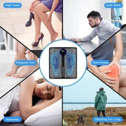 Mini Massage Machine mini massager portable rechargeable full body massager for pain relief with 8 Mode Ems neck cervical massager (FOOT-MASSAGER-COMBO-1) (FOOT MASSAGER)