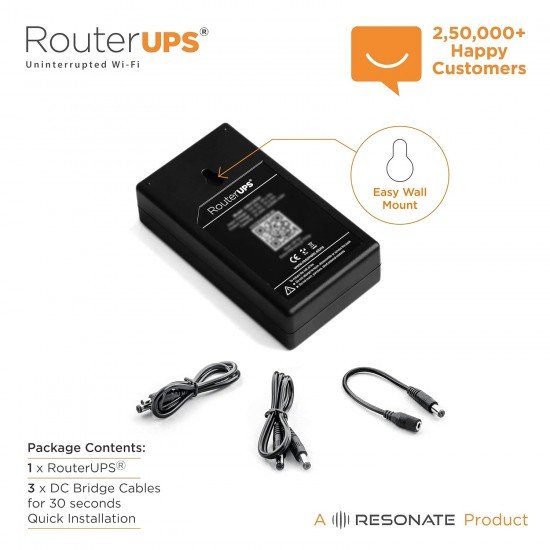 TP Link Router and Resonate CRU12V2A Router UPS