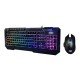 TVS ELECTRONICS Champ Blitz Gaming Keyboard Combo Wired Keyboard & Mouse Rainbow Backlight with 10 Color Options |Multimedia Hotkeys |19 Anti-ghosting Key |Braided USB Cable |Mouse DPI-1600/3200/7200