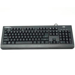 TVS ELECTRONICS Champ Heavy Duty Membrane Wired Keyboard | Array of 104 Keys |Multimedia Functions|Membrane Keys| Compatible|Smooth Handling|Lightweight|Plug|SND Play USB Connectio |Sculpted Key Cap