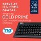 TVS ELECTRONICS Gold Prime Mechanical Wired Keyboard | Dustproof Key switches | Guaranteed 50 Million keystrokes | 1.5 Meter USB Cable, USB Gold Keyboard (Black)