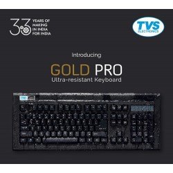 TVS ELECTRONICS Gold Pro Mechanical Keyboard, Dust & Water Resistant With 80 Million Keystrokes (60% More Life), Fitted With Mechanical Switches For Long Life, usb