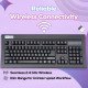 TVS ELECTRONICS Platina Wireless Mechanical Keyboard ,LED Indicators, 50M Keystroke Life,10M Range, Auto Sleep Mode| Rupee Symbol|1-Year Warranty | Black