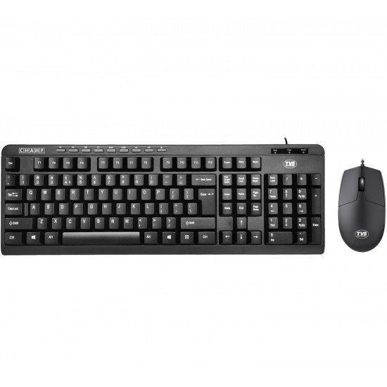 TVS Electronics Champ Executive Multimedia Combo (Wired Keyboard & Mouse)|10 Million+ keystrokes|Multimedia Functions TVS Electronics Champ Executive Multimedia Combo (Wired Keyboard & Mouse)|10 Million+ keystrokes|Multimedia Functions