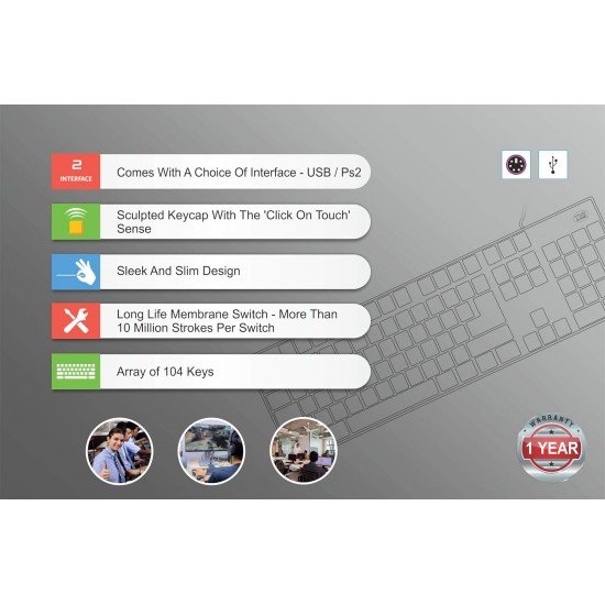 TVS Electronics Champ Executive Multimedia Combo (Wired Keyboard & Mouse)|10 Million+ keystrokes|Multimedia Functions TVS Electronics Champ Executive Multimedia Combo (Wired Keyboard & Mouse)|10 Million+ keystrokes|Multimedia Functions
