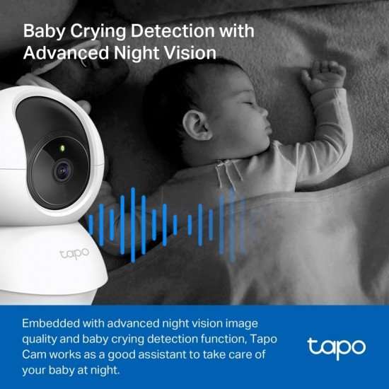 Tapo TP-Link C210P2 360° 3MP 2K 2304 Full HD 1296P Video Pan/Tilt Smart Wi-Fi Security Camera ,Alexa Enabled, 2-Way Audio, Night Vision, Motion Detection, Indoor CCTV , Pack of 2,White Tapo TP-Link C210P2 360° 3MP 2K 2304 Full HD 1296P Video Pan/Tilt Smart Wi-Fi Security Camera ,Alexa Enabled, 2-Way Audio, Night Vision, Motion Detection, Indoor CCTV , Pack of 2,White