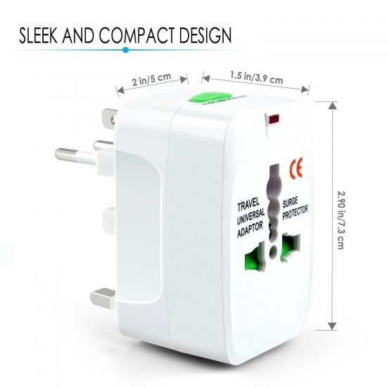 Universal Travel Charger Adapter Plug -(Without USB)