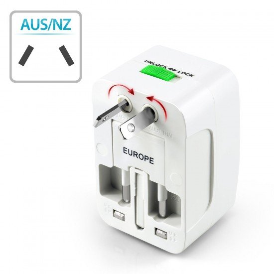 Universal Travel Charger Adapter Plug -(Without USB)