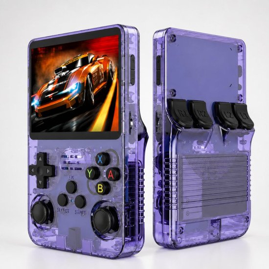 R36S Retro Emulator Handheld Video Game Console, Built-in 22,000+ Games, 3.5 Inch IPS HD Screen,Up to 6 Hours Play Time 