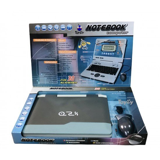 Activities & Games Notebook Computer Toy for Kids Education with Music Keyboard