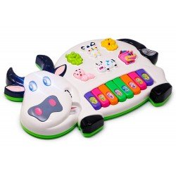 Musical Cow Piano Toy with Flashing Light -SONI70008