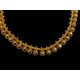 Traditional Gold Plated Ball Chain Necklace with Stud Earrings Set, Ethnic Indian Style Jewelry, Long Length, Made by Copper