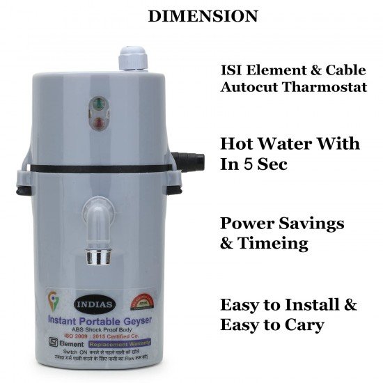 Instant Electric Portable Geyser || ABS Body- Shock Proof || Electric Saving|| Replacement Warranty. (Color May Vary) Instant Electric Portable Geyser || ABS Body- Shock Proof || Electric Saving|| Replacement Warranty. (Color May Vary)