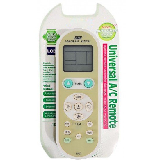 Universal AC Remote Control Original Suitable for LG Samsung Daikin Hitachi Mitsubishi Electrolux Onida Whirlpool Remote Model -1001