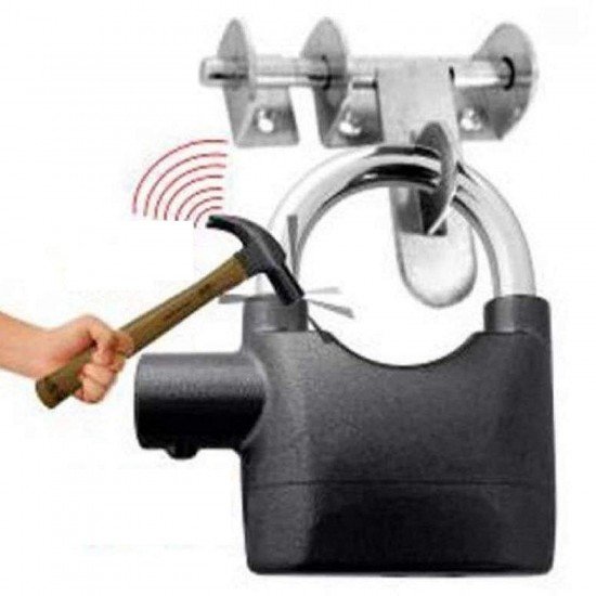 Alarm Lock Siren Motion Sensor safty for Home Anti Theft System Security Pad Lock | House | Office | Cycle | Bike (1Pc, Black) Alarm Lock Siren Motion Sensor safty for Home Anti Theft System Security Pad Lock | House | Office | Cycle | Bike (1Pc, Black)
