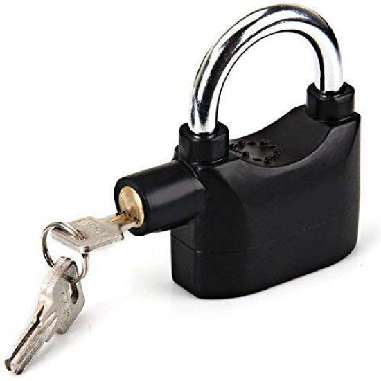 Alarm Lock Siren Motion Sensor safty for Home Anti Theft System Security Pad Lock | House | Office | Cycle | Bike (1Pc, Black) Alarm Lock Siren Motion Sensor safty for Home Anti Theft System Security Pad Lock | House | Office | Cycle | Bike (1Pc, Black)