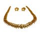 Vintage Gold Tone Copper Metal Chain Necklace, Textured Spiral Design, Statement Jewellery, Fashion Accessory, Jewellery Made by Copper