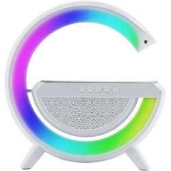 Google Bluetooth Speaker 5W | Table Lamp | Wireless Charger for Mobiles | Lamp with FM Radio | RGB Light | for Bedroom, Office, Restaurant, Birthday Gift