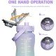 Sipper Water Bottle 2 Liter with Motivational Time Marker Non-Toxic Water Bottle for Office, Water Bottle for Gym , Plastic, Pack of 1