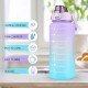 Sipper Water Bottle 2 Liter with Motivational Time Marker Non-Toxic Water Bottle for Office, Water Bottle for Gym , Plastic, Pack of 1
