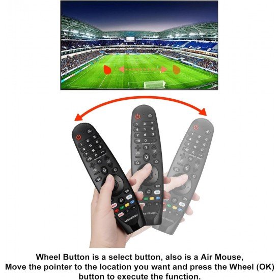 LG Voice Magic Remote AKB75855501 for LG Smart TV Magic Remote Replacement AN-MR20GA MR19BA MR18BA MR650A, with Pointer Function/Hotkeys Such as Netflix/Prime-Video/Movies LG Voice Magic Remote AKB75855501 for LG Smart TV Magic Remote Replacement AN-MR20GA MR19BA MR18BA MR650A, with Pointer Function/Hotkeys Such as Netflix/Prime-Video/Movies