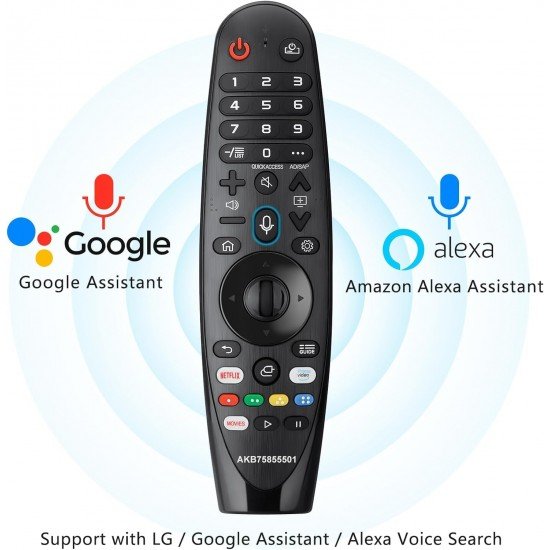 LG Voice Magic Remote AKB75855501 for LG Smart TV Magic Remote Replacement  AN-MR20GA MR19BA MR18BA